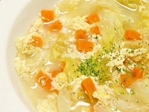 レタスと卵のふんわりスープ